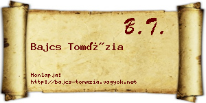 Bajcs Tomázia névjegykártya